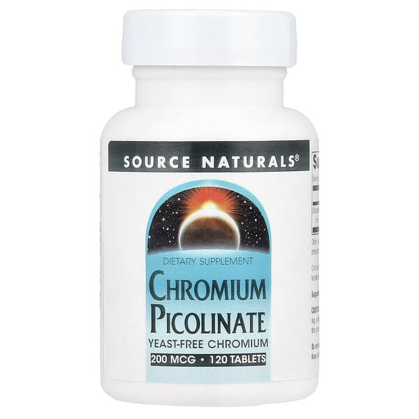 Source Naturals Chromium Picolinate, 200 mcg, 120 Tablets