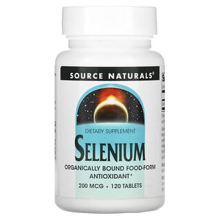 Source Naturals, Selênio, 200 mcg, 120 tabletes