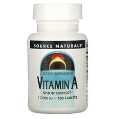 Source Naturals, вітамін A, 10 000 МО, 100 таблеток