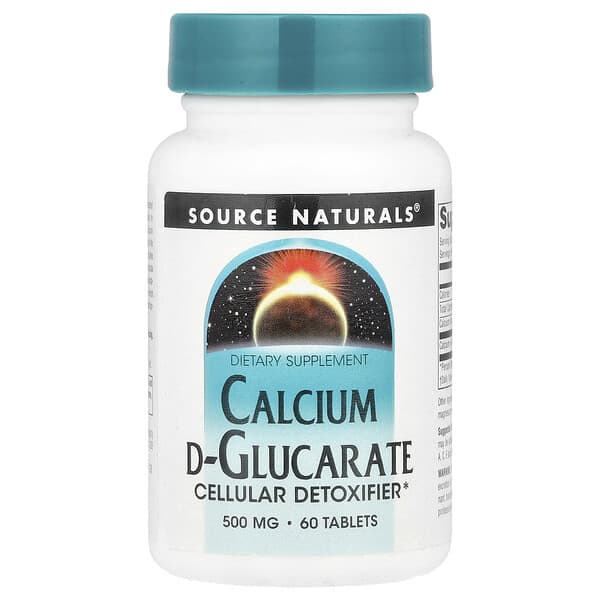 Calcium D-Glucarate, 500 mg, 60 Tablets