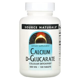 Source Naturals, D-глюкарат кальция, 500 мг, 120 таблеток