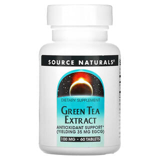 Source Naturals, Extrait de thé vert, 100 mg, 60 comprimés