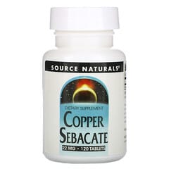 Source Naturals, Kupfer-Sebacat, 22 mg, 120 Tabletten