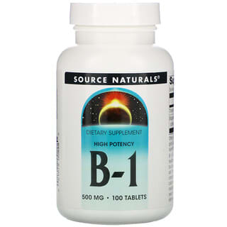 Source Naturals, B-1, Alta Potencia, 500 mg, 100 Tabletas