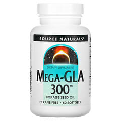 Source Naturals, Mega GLA 300, 亚麻酸软胶囊，60粒
