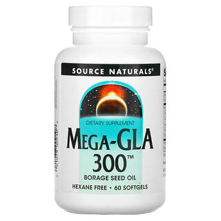 Source Naturals, Mega-GLA 300, 60 cápsulas softgel