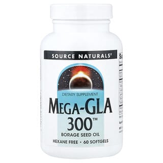 Source Naturals, Mega GLA 300, 亚麻酸软胶囊，60粒
