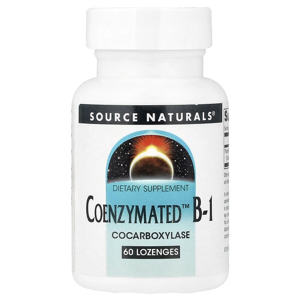 Source Naturals, Coenzymated™（コエンザイメイテッド）B-1、ロゼンジ60粒（1粒あたり13mg）