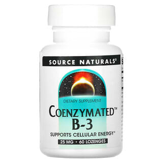 Source Naturals, B-3 coenzimado, 25 mg, 60 Pastilhas