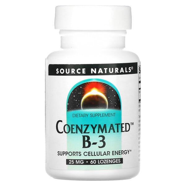 Source Naturals, Coenzymated B-3，25 毫克，60 錠劑