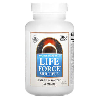 Source Naturals, Мультивитамин  Life Force, не содержит железо, 60 таблеток