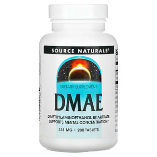 Source Naturals, ДМАЭ, 351 мг, 200 таблеток