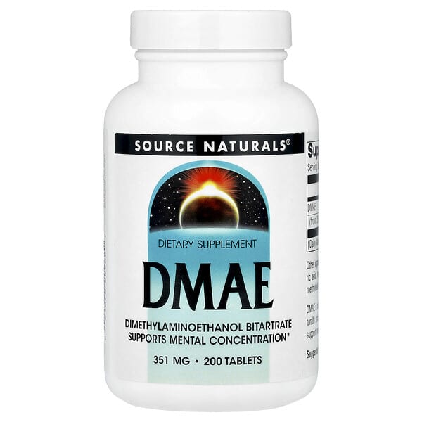 Source Naturals DMAE, 351 mg, 200 Tablets