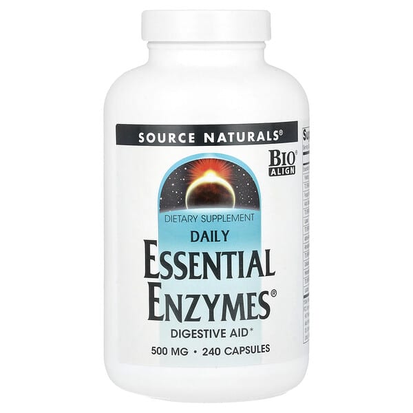 Source Naturals Daily Essential Enzymes®, 500 mg, 240 Capsules