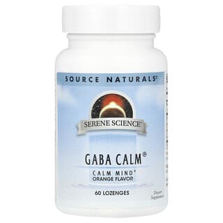 Source Naturals, Serene Science®（セリーンサイエンス）、GABA Calm®（ギャバカーム）、オレンジ、トローチ60粒