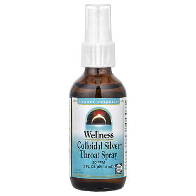Source Naturals, Healthy Colloidal Silver™ Throat Spray, 2 fl oz (59.14 ml)