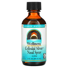 Source Naturals, Wellness, Colloidal Silver Nasal Spray, Nasenspray mit kolloidalem Silber, 10 PPM, 59,14 ml (2 fl. oz.)