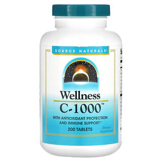 Source Naturals, Wellness, C-1000, 200 таблеток
