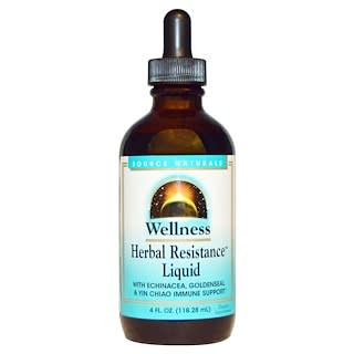 Source Naturals, Wellness, Herbal Resistance Liquid, 4 fl oz (118.28 ml)