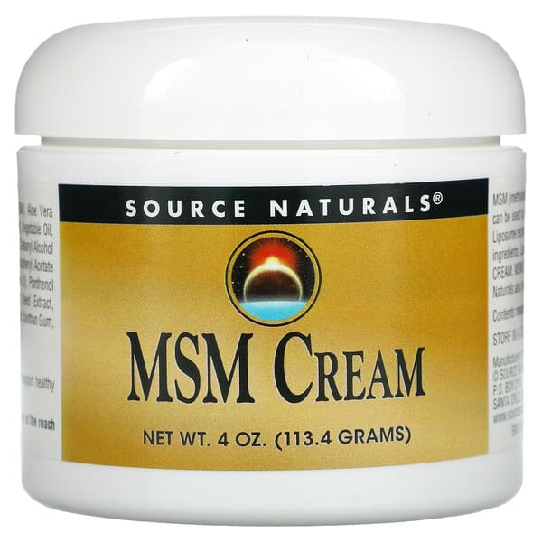 Source Naturals, MSM Cream, MSM-Creme, 113,4 g (4 oz.)