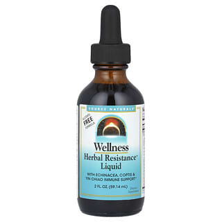 Source Naturals, Wellness, Herbal Resistence™, Líquido, Sem Álcool, 59,14 ml (2 fl oz)