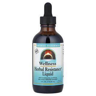 Source Naturals, Wellness Herbal Resistance Liquid™, Alcohol Free, 4 fl oz (118.28 ml)