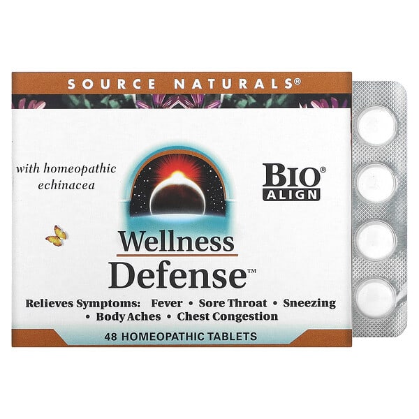 Source Naturals, Wellness Defense, 48 comprimidos homeopáticos