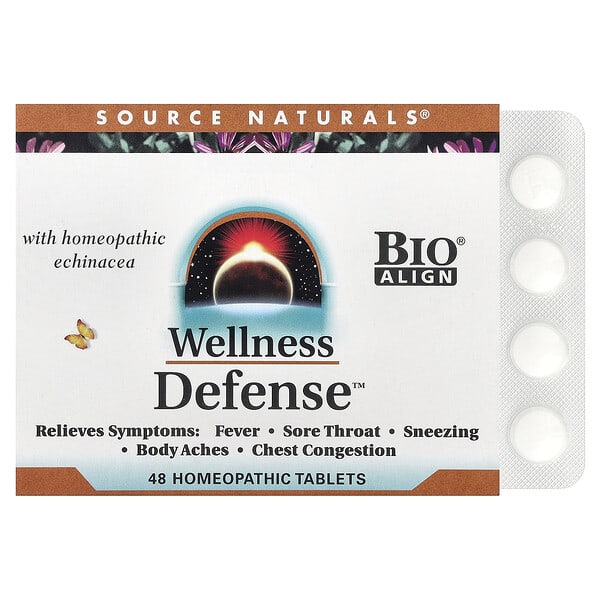 Source Naturals, Wellness Defense™, 동종요법 정제 48정