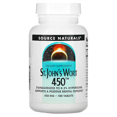 Source Naturals, 세인트 존스 워트, 450 mg, 180정