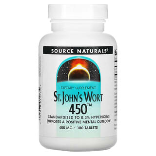 Source Naturals, St. John's Wort 450, 450 mg, 180 comprimidos