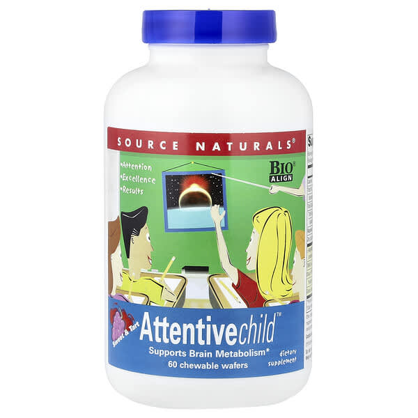 Attentive Child™, Sweet & Tart, 60 Chewable Wafers