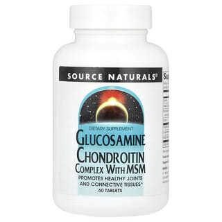 Source Naturals, Complexe de glucosamine et de chondroïtine au MSM, 60 comprimés