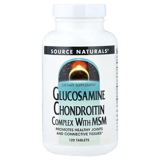 Source Naturals, Glukosamiinikondroitiinikompleksi MSM:llä, 120 tablettia