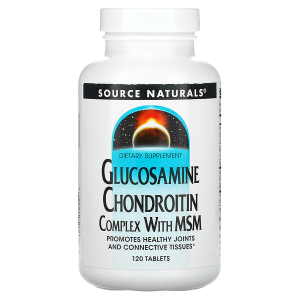 Source Naturals, Complejo de glucosamina y condroitina con MSM, 120 comprimidos