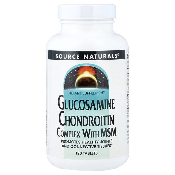 Source Naturals, 글루코사민 콘드로이틴 복합체, MSM 함유, 120정