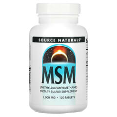 Source Naturals, MSM, 1000 mg, 120 Tabletas