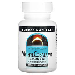 Source Naturals, MethylCobalamin Vitamin B12, Cherry, Kirschgeschmack, 1 mg, 120 Lutschtabletten