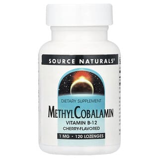 Source Naturals, Metylkobalamin, kirsebær, 1 mg, 120 sugetabletter