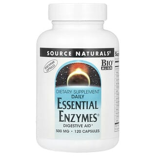 Source Naturals, Daily Essential Enzymes®, Enzimas esenciales de uso diario, 500 mg, 120 cápsulas