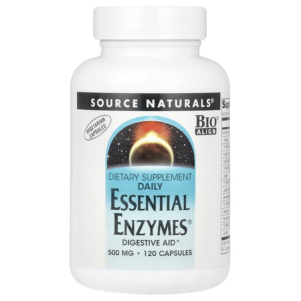 Source Naturals Daily Essential Enzymes®, 500 mg, 120 Vegetarian Capsules