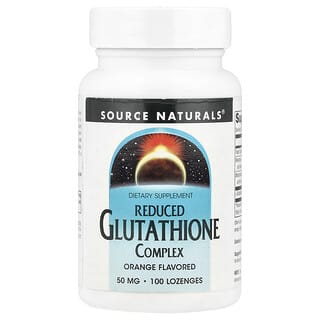 Source Naturals, Complexe de glutathion réduit, Arôme orange, 50 mg, 100 pastilles