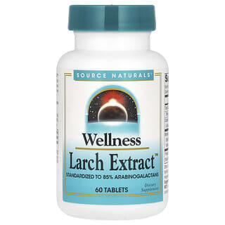 Source Naturals, Wellness, ekstrakt z modrzewia, 60 tabletek
