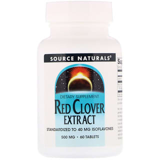 Source Naturals, экстракт красного клевера, 500 мг, 60 таблеток