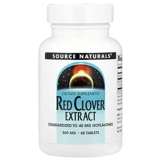 Source Naturals, экстракт красного клевера, 500 мг, 60 таблеток