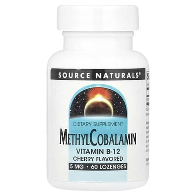 Source Naturals, MethylCobalamin, Cherry, 5 mg, 60 Lozenges