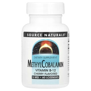 Source Naturals, MethylCobalamin Vitamin B12, Cherry, 5 mg, 60 Lozenges