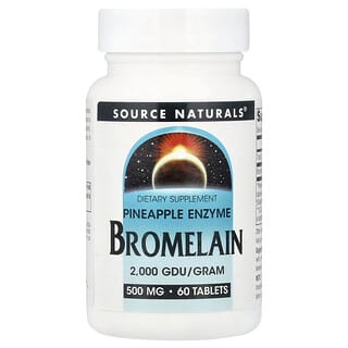Source Naturals, Bromelain, 500 mg, 60 Tablets