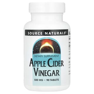 Source Naturals, アップルサイダービネガー、500mg、タブレット90粒