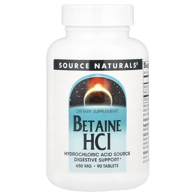 Source Naturals, Betaine HCl, 90 Tablets