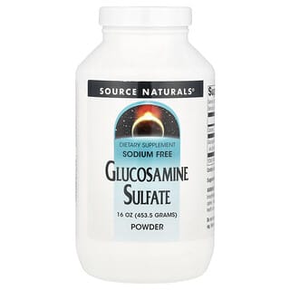 Source Naturals, グルコサミン硫酸塩パウダー、ナトリウム不使用、453.5g（16オンス）